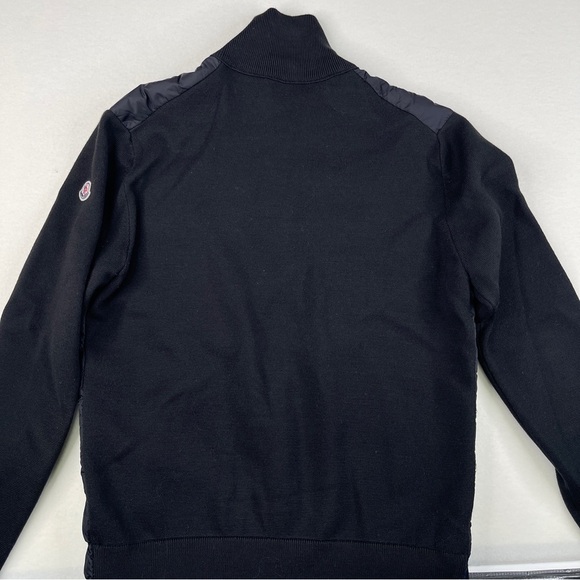 Moncler Maglione Tricot Cardigan Puffer Down Hybrid Jacket Black Size Large - Picture 9 of 17